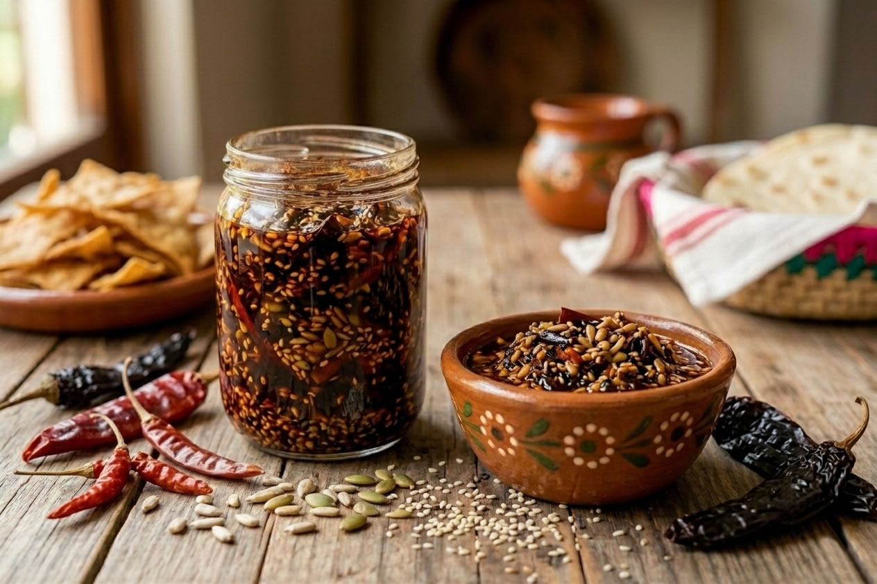 Salsa Macha de 3 Chiles